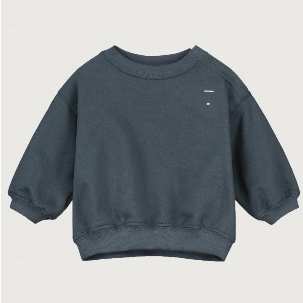 Sweat bébé Gray Label épaules tombantes bleu — Little Dudes