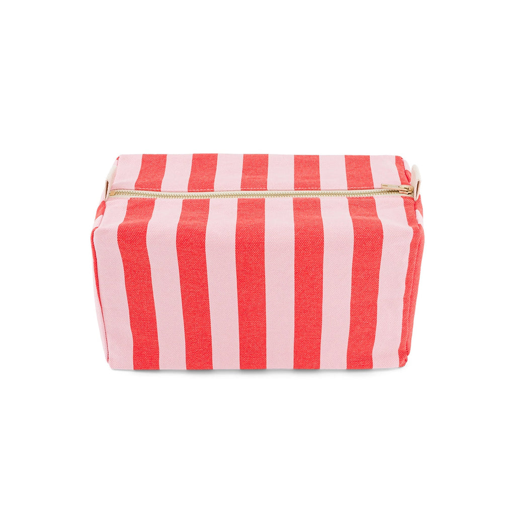 Vic Toiletry Pouch – Orchid & Tomato Stripes