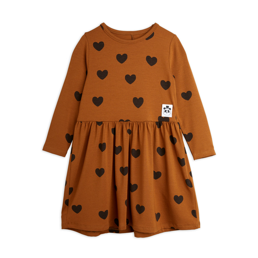 vêtement durable pour enfant Mini Rodini Robe coeurs