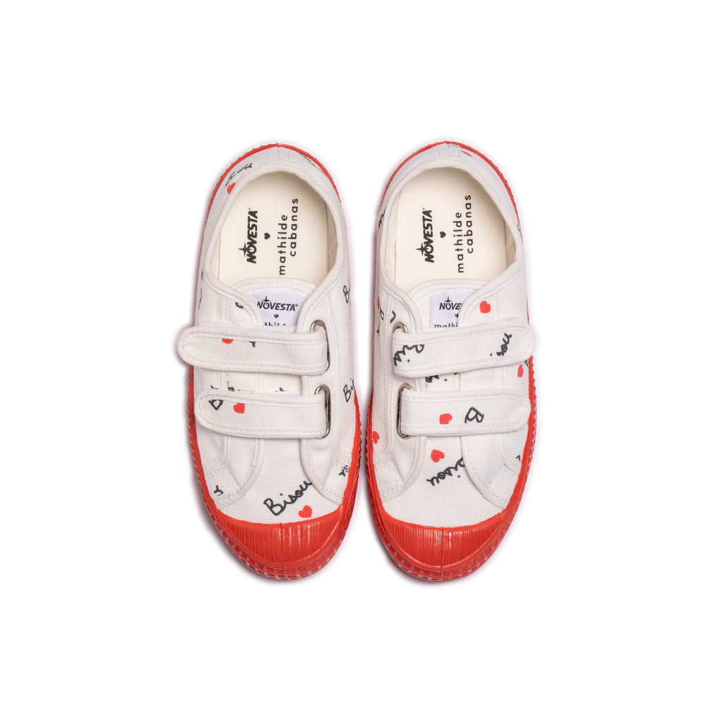 vêtement durable pour enfant Mathilde Cabanas Basket bisou collab NOVESTA X MATHILDE CABANAS
