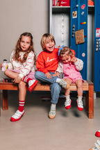 vêtement durable pour enfant Mathilde Cabanas Basket smiley collab NOVESTA X MATHILDE CABANAS