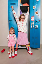 vêtement durable pour enfant Mathilde Cabanas Basket bisou collab NOVESTA X MATHILDE CABANAS