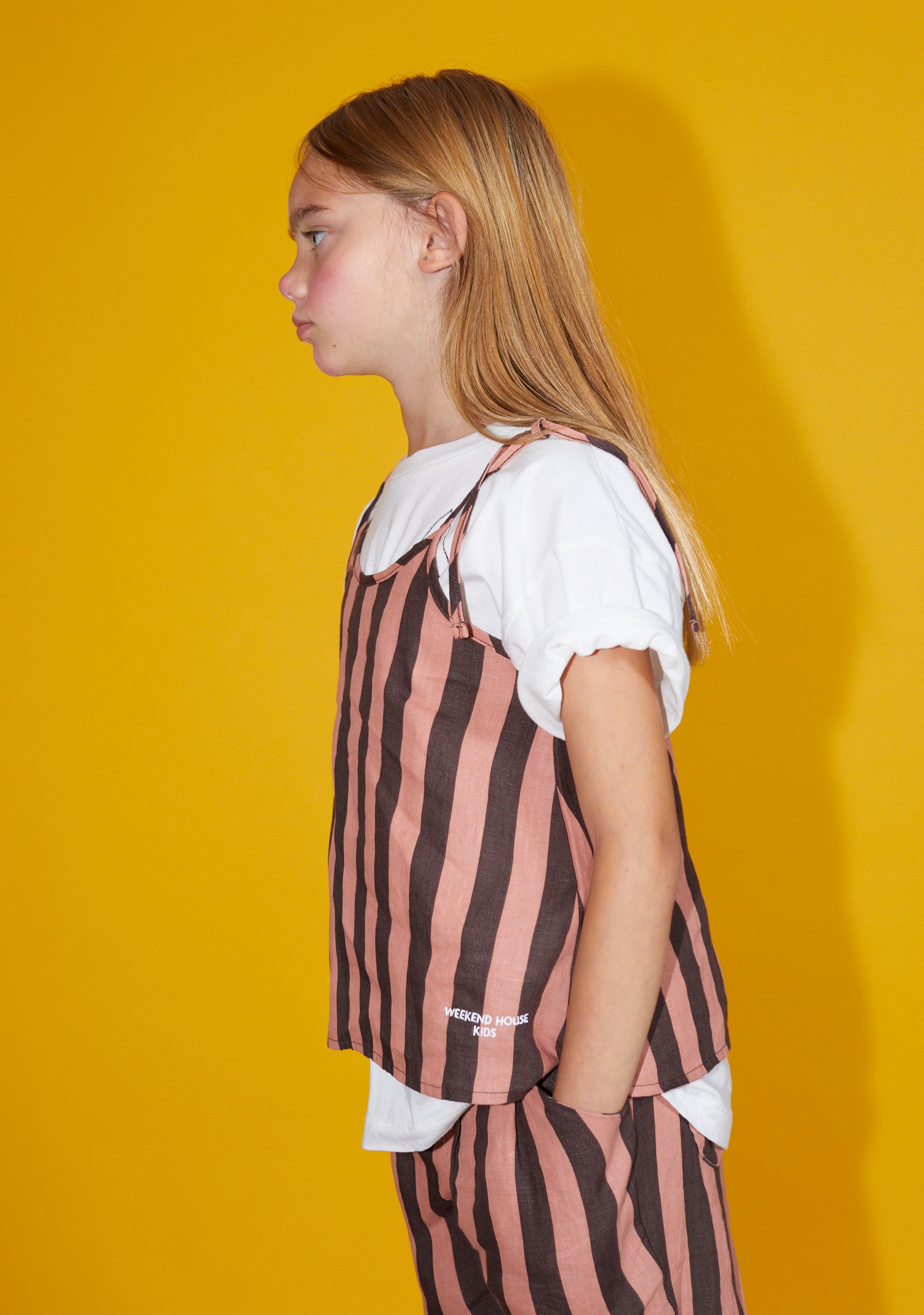 vêtement durable pour enfant Weekend house kids Top rayé en lin