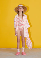 vêtement durable pour enfant Weekend house kids Maillot rose Bows