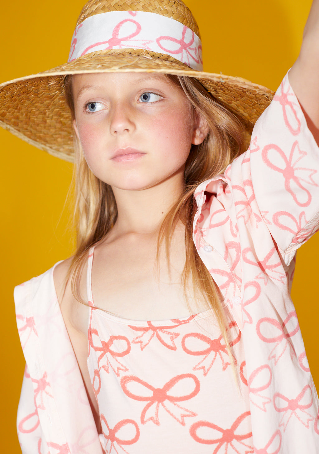 vêtement durable pour enfant Weekend house kids Maillot rose Bows