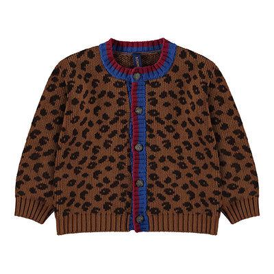 vêtement enfant durable bonmot Cardigan léopard