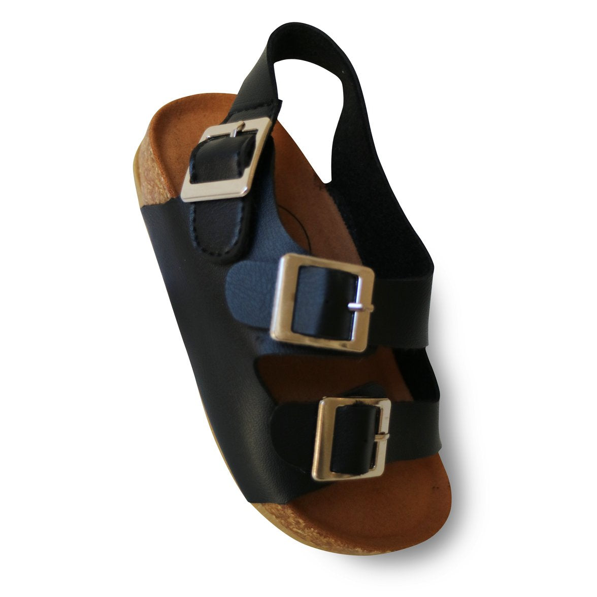 Sandales enfants CHILL cuir végétalien noires babymocs