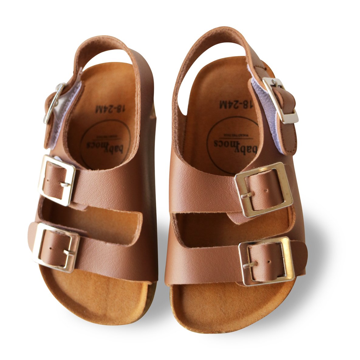Sandales enfants CHILL cuir végétalien blanches babymocs