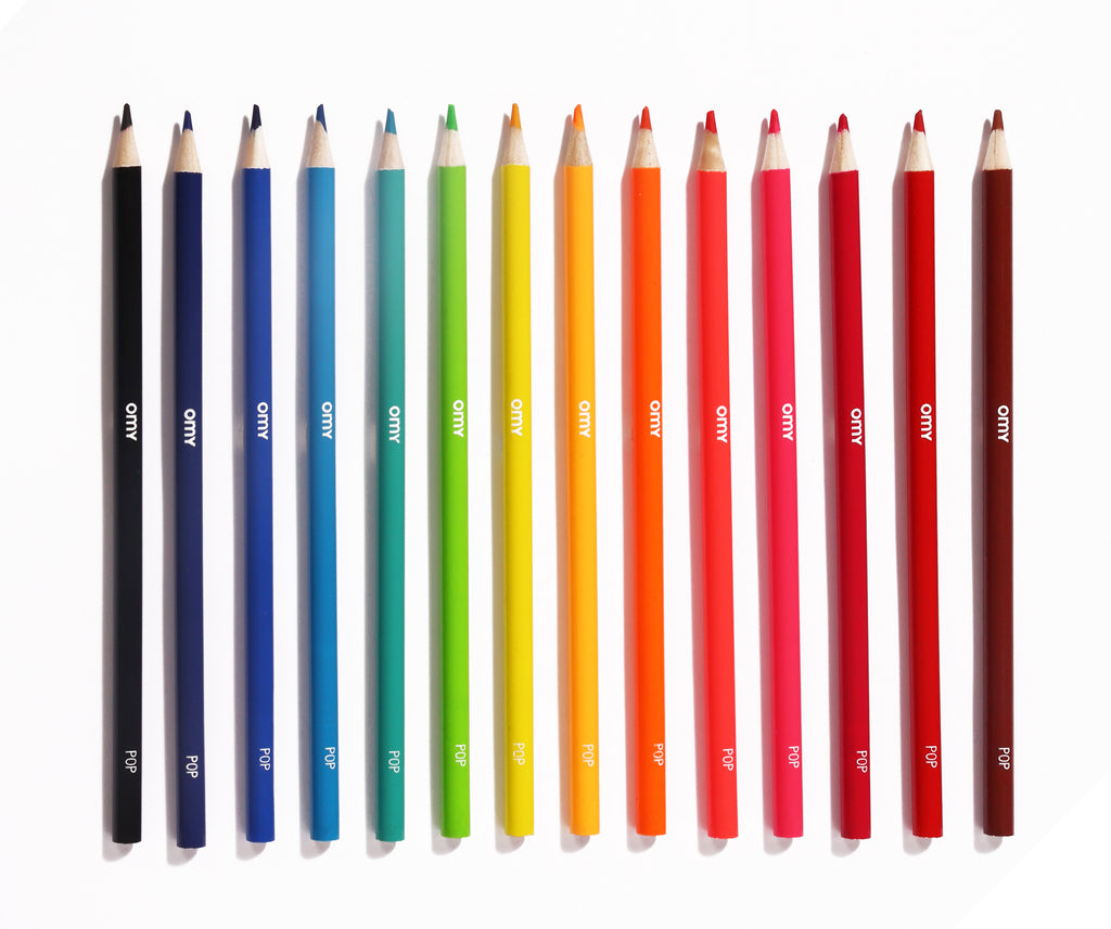CRAYONS ENFANT OMY CRAYONS POP - BOITE DE 16 CRAYONS DE COULEURS