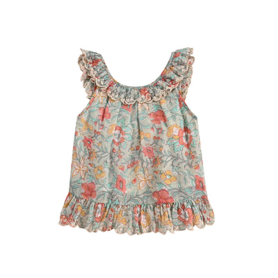 vêtement durable pour enfant Louise Misha Top Zelie coton bio water flowers