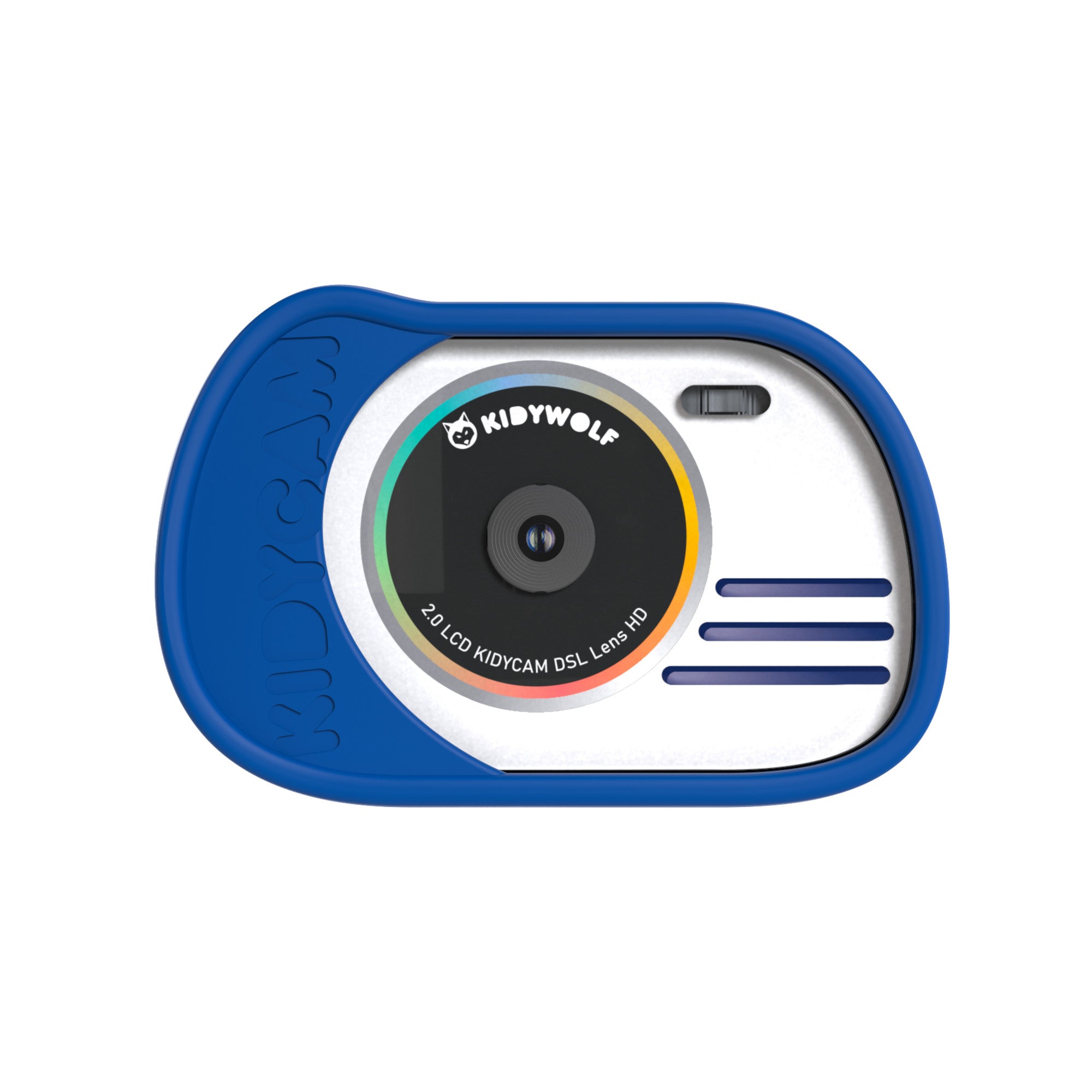 Blue camera and action camera KIDYCAM