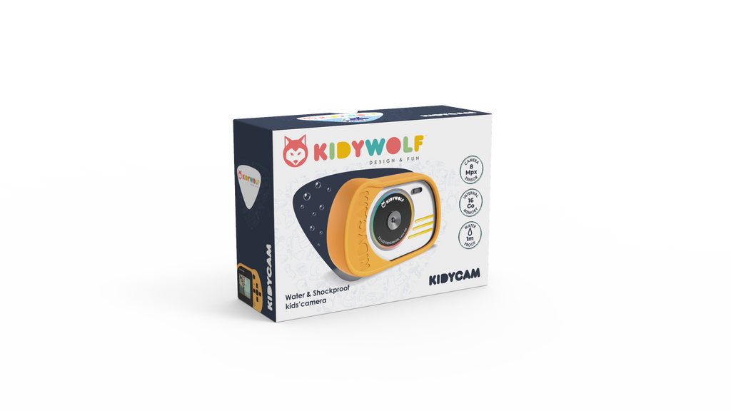 Appareil photo  enfant et camera d'action KIDYCAM Jaune