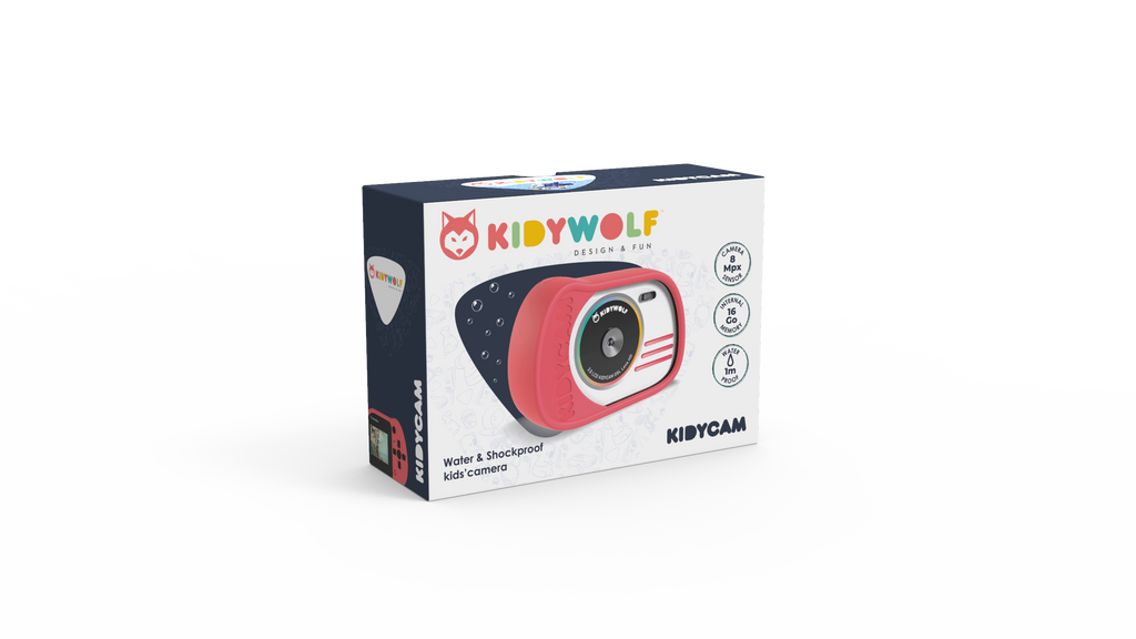 kidywolf Appareil photo enfant et caméra d'action KIDYCAM Rose