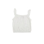 vêtement durable pour enfant longlivethequeen Débardeur à volants blanc