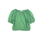 vêtement durable pour enfant longlivethequeen Blouse bouffante coton bio verte