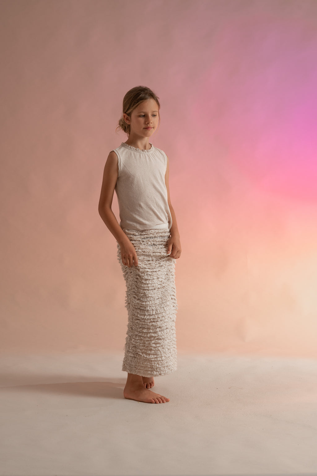 vêtements durables enfants long live the queen top sans manches blanc
