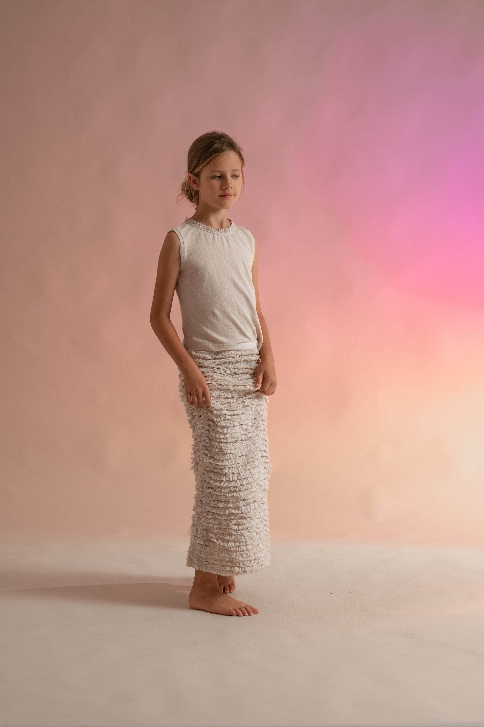 vêtements durables enfants long live the queen top sans manches blanc