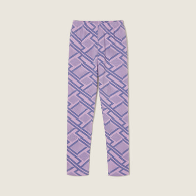 vêtement durable pour enfant main story Legging coton bio violet avec motifs
