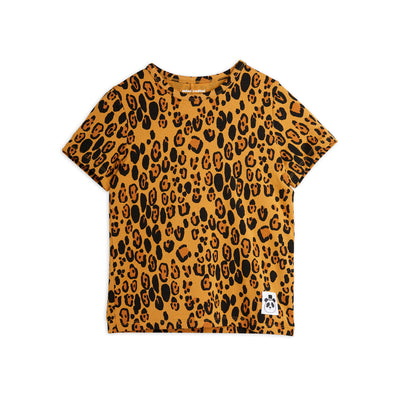 vêtement durable pour enfant Mini Rodini T-shirt beige léopard
