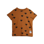 T-shirt brun coeurs
