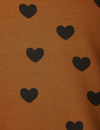 T-shirt brun coeurs