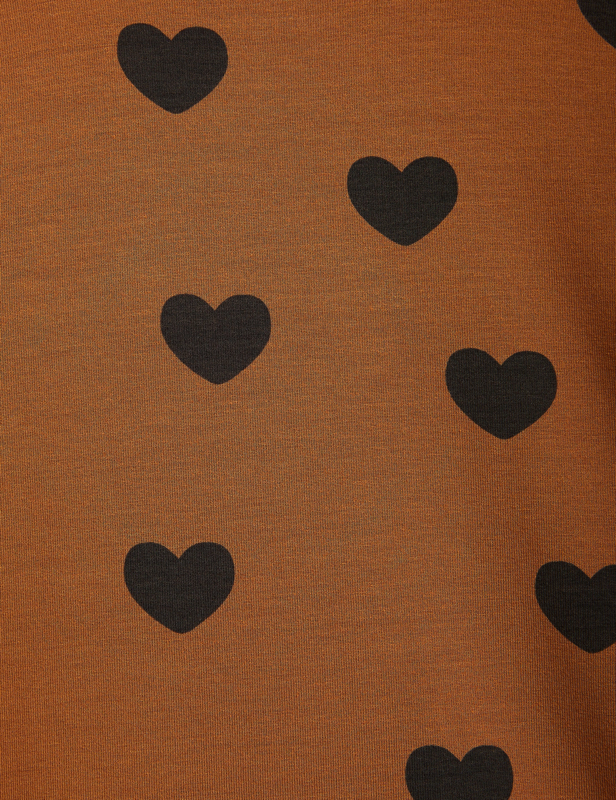 T-shirt brun coeurs