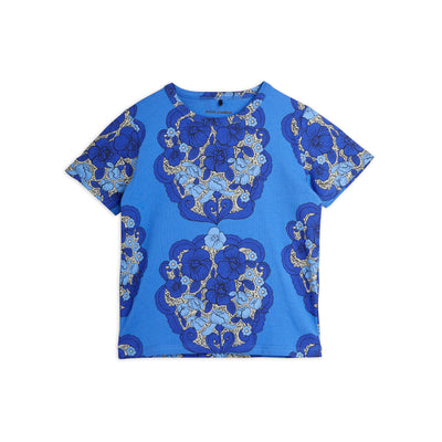 vêtement durable pour enfant Mini Rodini T-shirt mauve fleurs