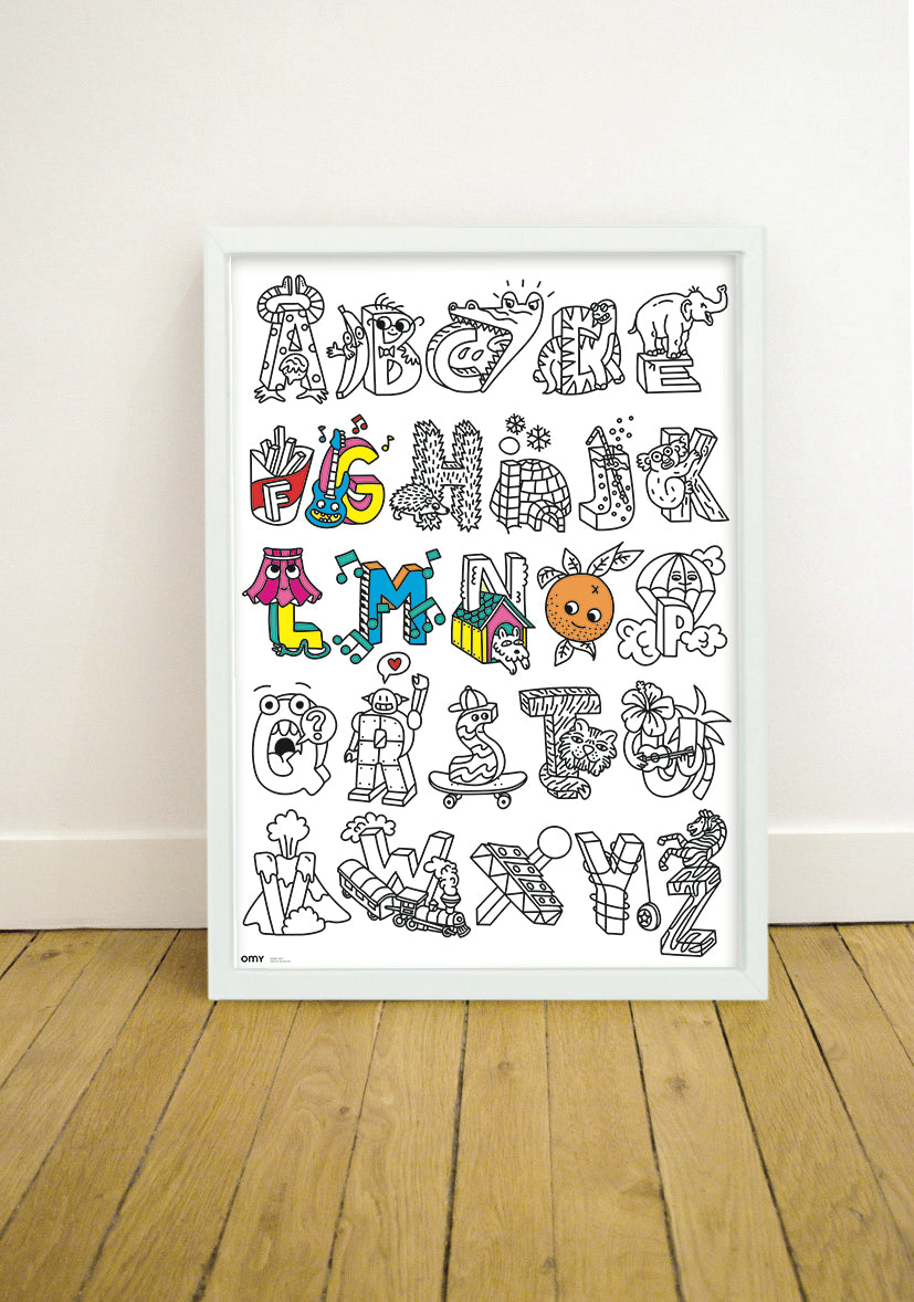 POSTER A COLORIER - ABC OMY