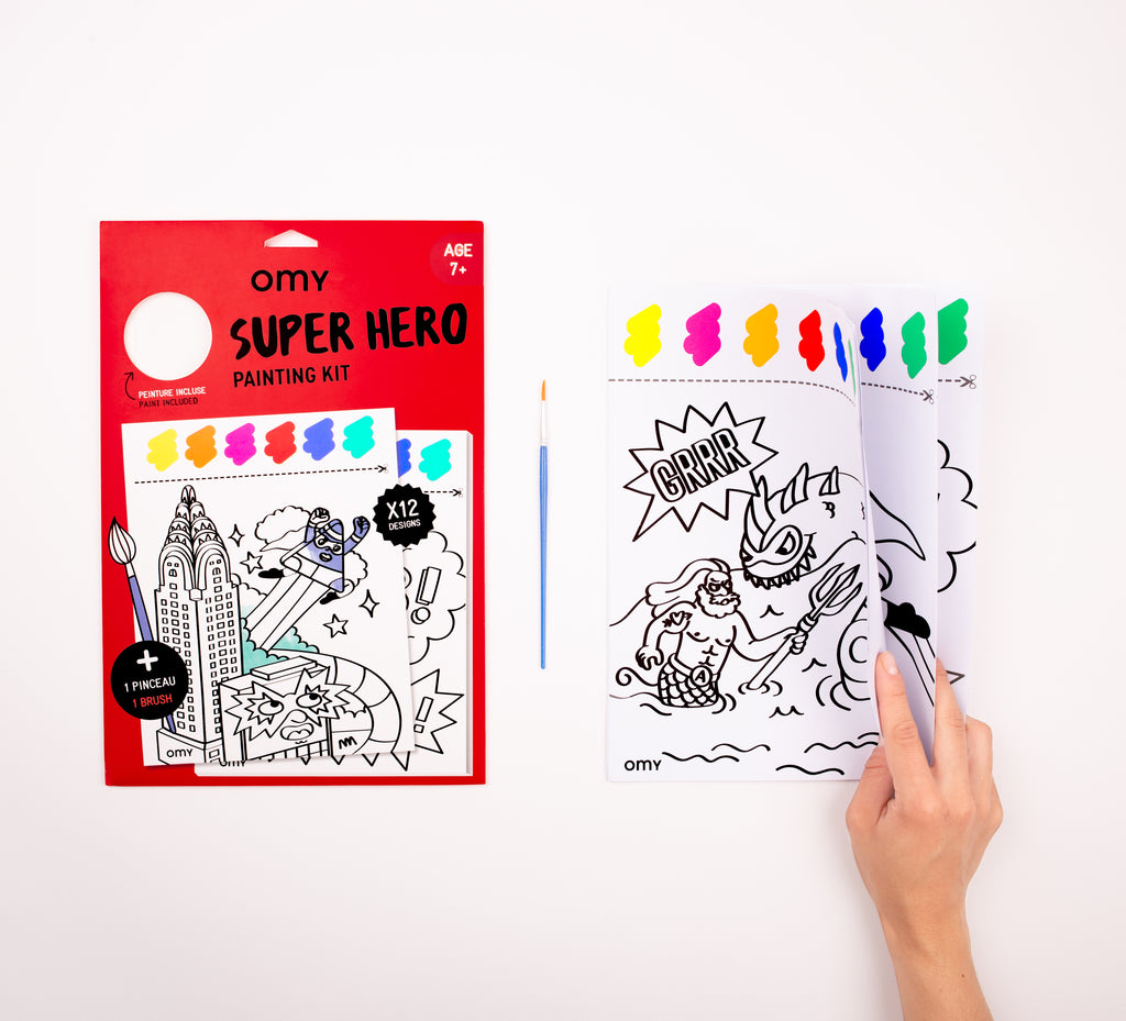 peinture enfants OMY SUPER HERO - PAINTING KIT