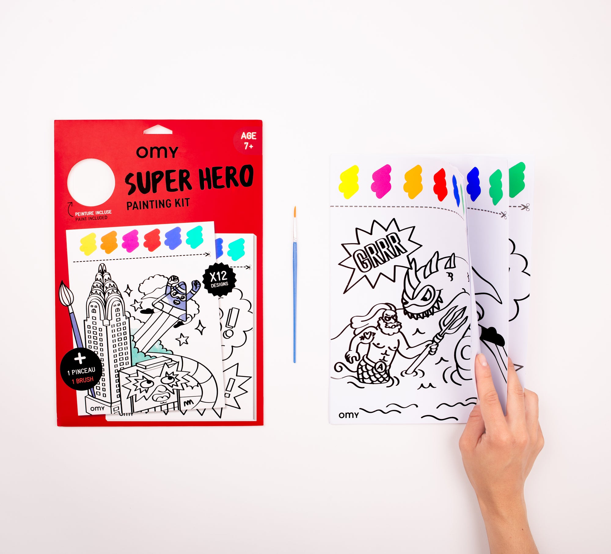 peinture enfants OMY SUPER HERO - PAINTING KIT