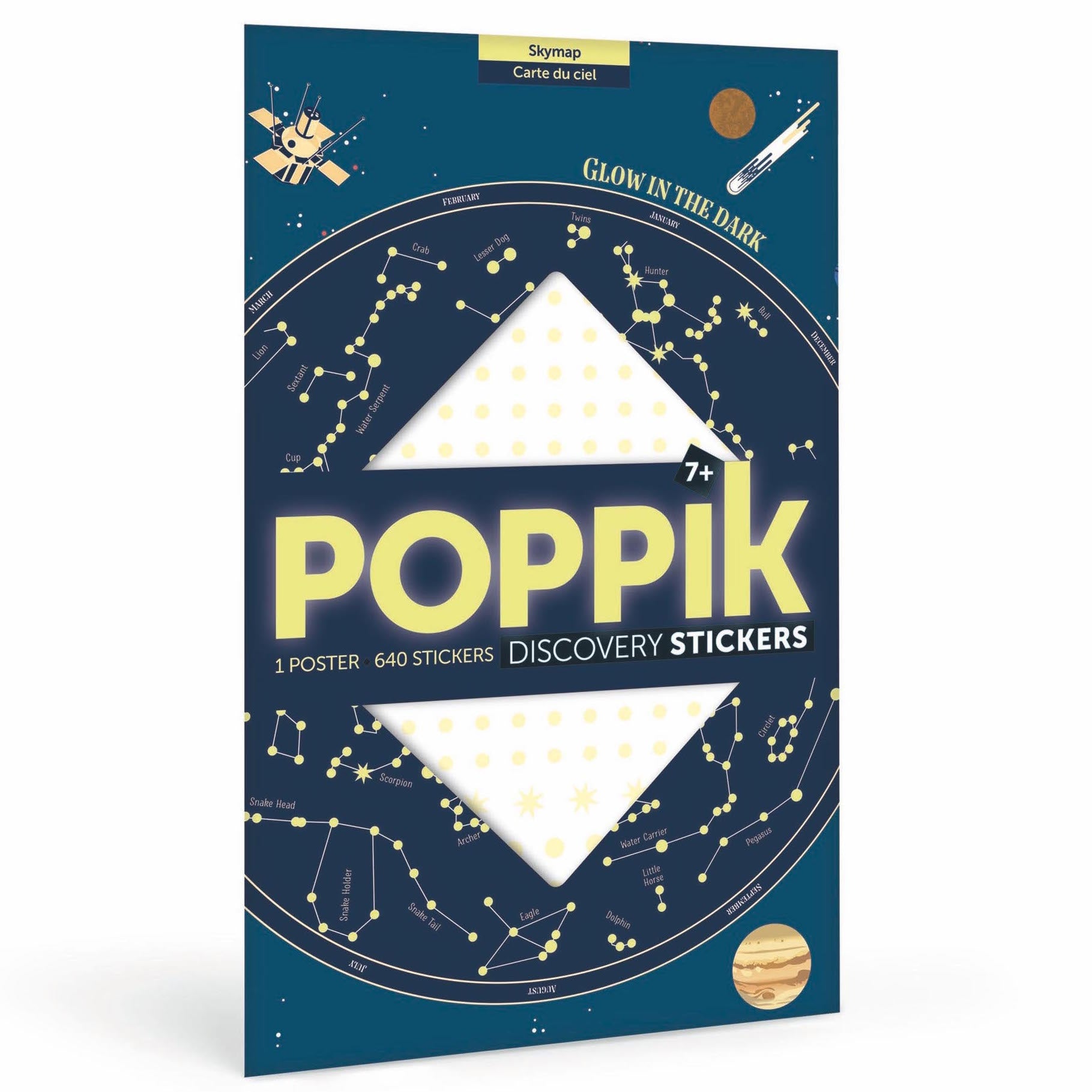JEU EDUCATIF ENFANT POPPIK POSTER PÉDAGOGIQUE + 640 STICKERS étoiles phosphorescentes