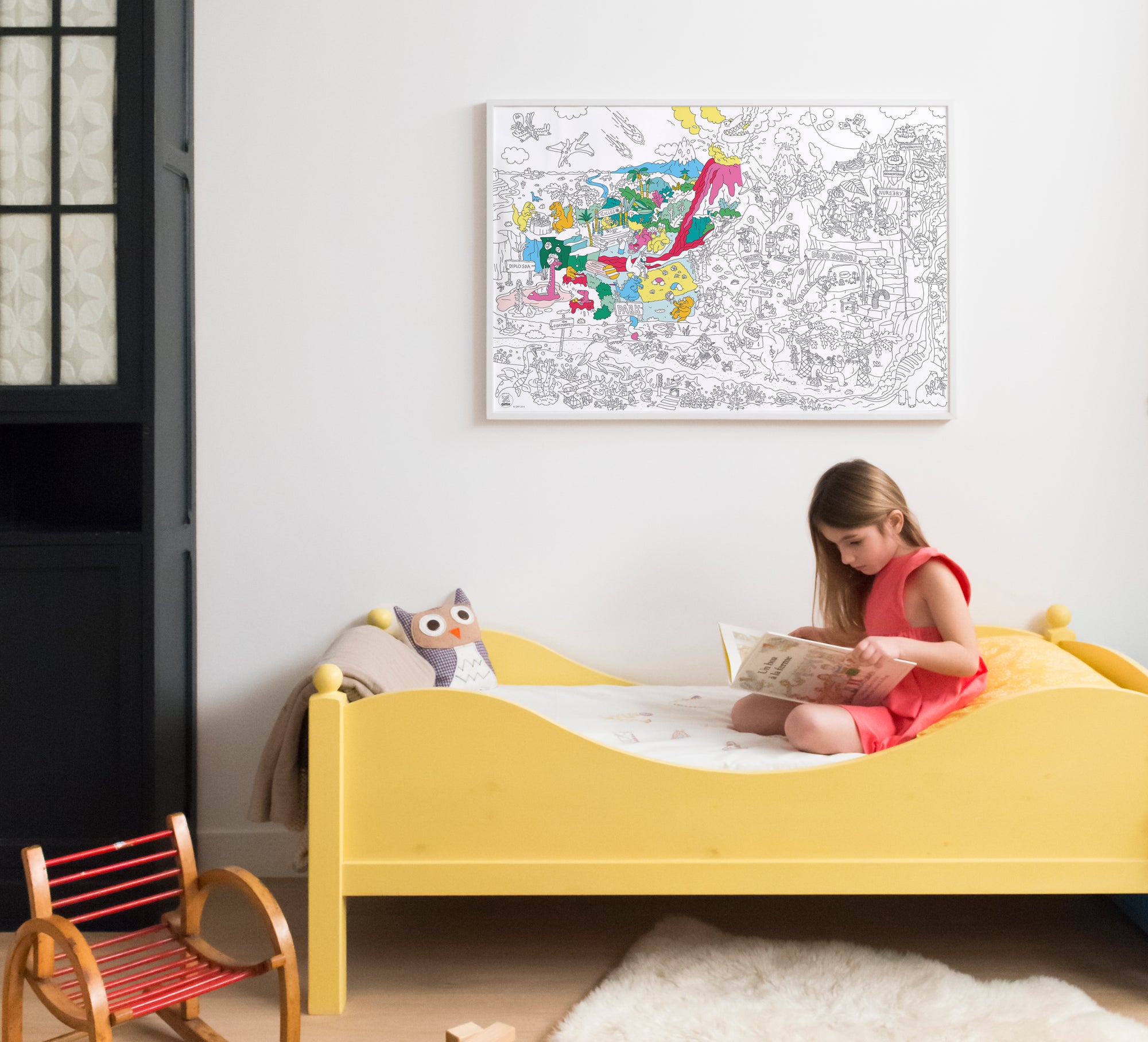 COLORIAGE ENFANT OMY POSTER A COLORIER - DINOS