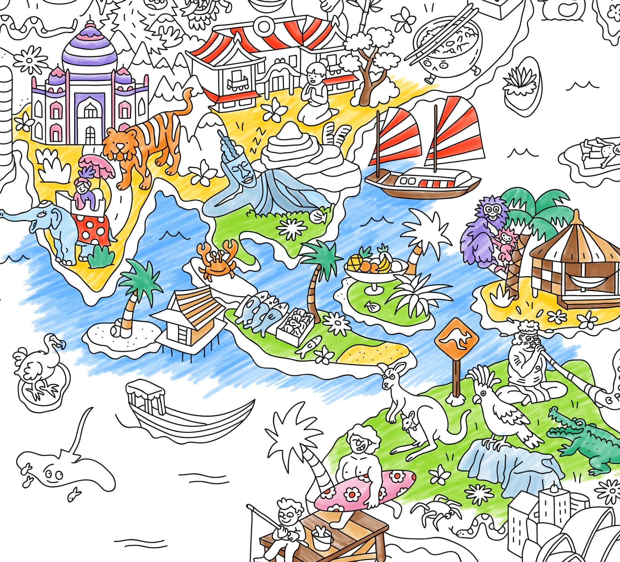 COLORIAGE ENFANT OMY POSTER A COLORIER - ATLAS