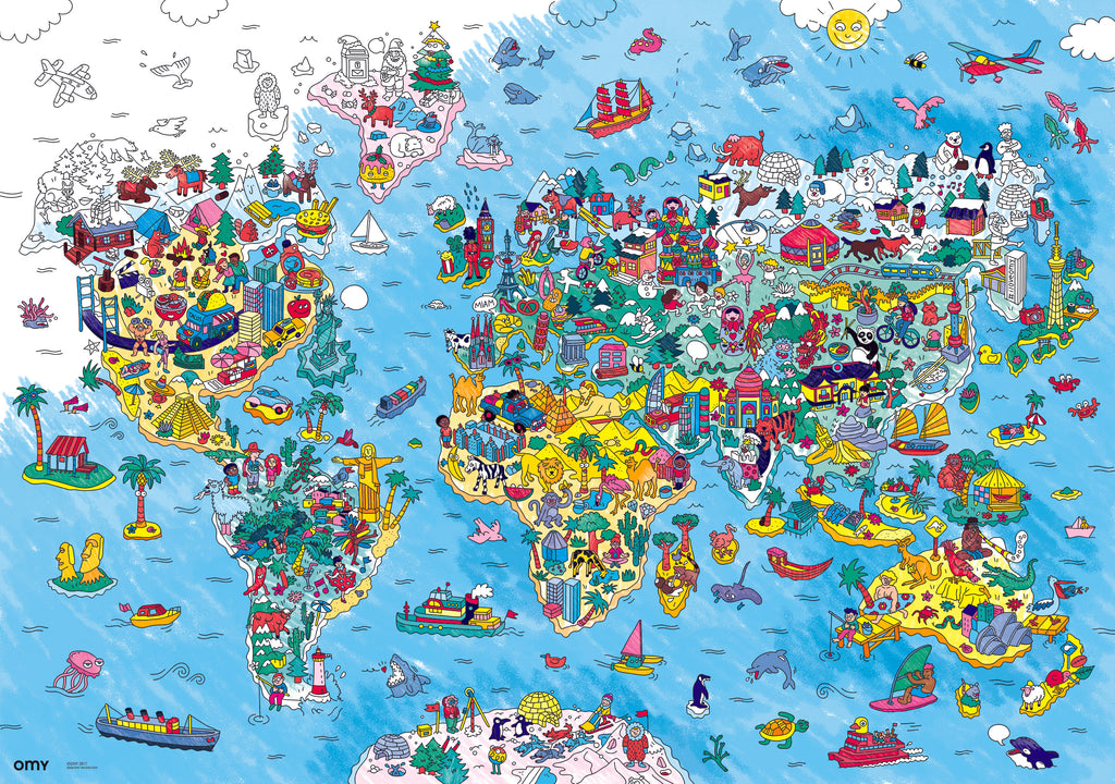 COLORIAGE ENFANT OMY POSTER A COLORIER - ATLAS