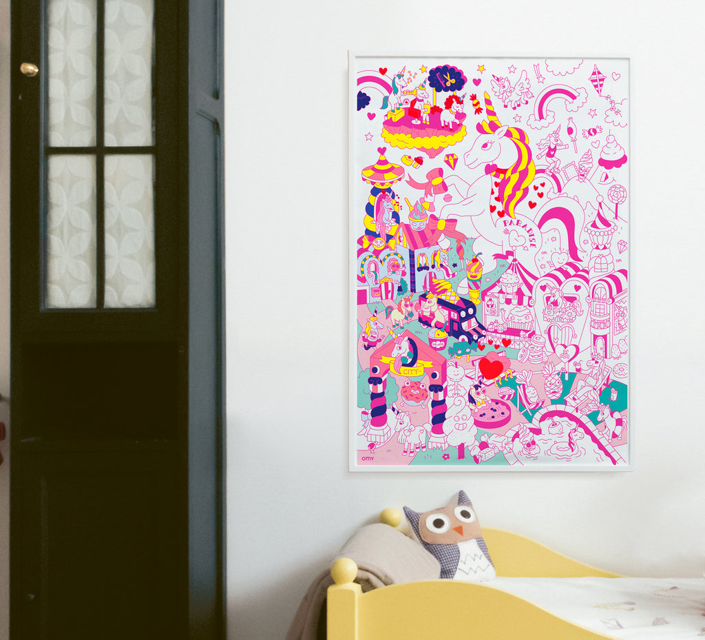 COLORIAGE ENFANT OMY POSTER A COLORIER - LILY