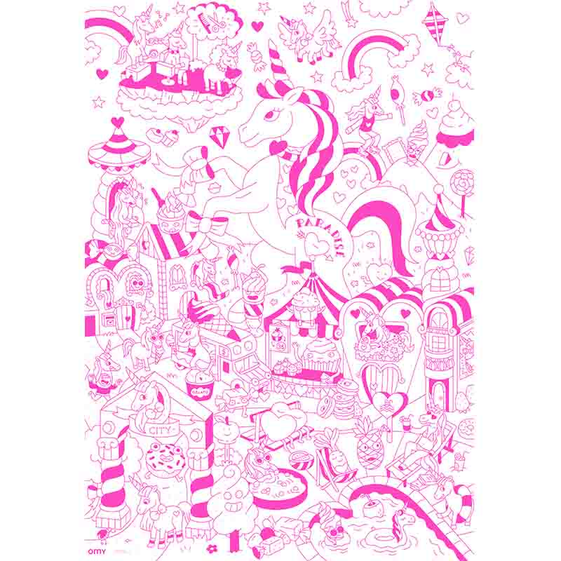 COLORIAGE ENFANT OMY POSTER A COLORIER - LILY