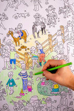 coloriages bio enfants OMY POSTER A COLORIER - PONEY CLUB