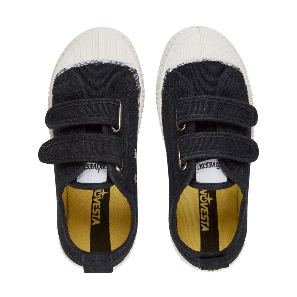 basket enfant novesta Baskets scratchs vegan noir
