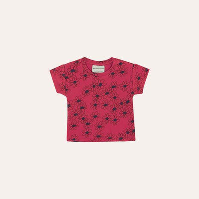 vêtements durables bébés the campamento T-shirt rouge marguerite
