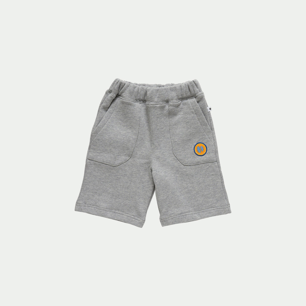 Vêtement enfant bio Maedformini Short Handy Horse gris coton bio