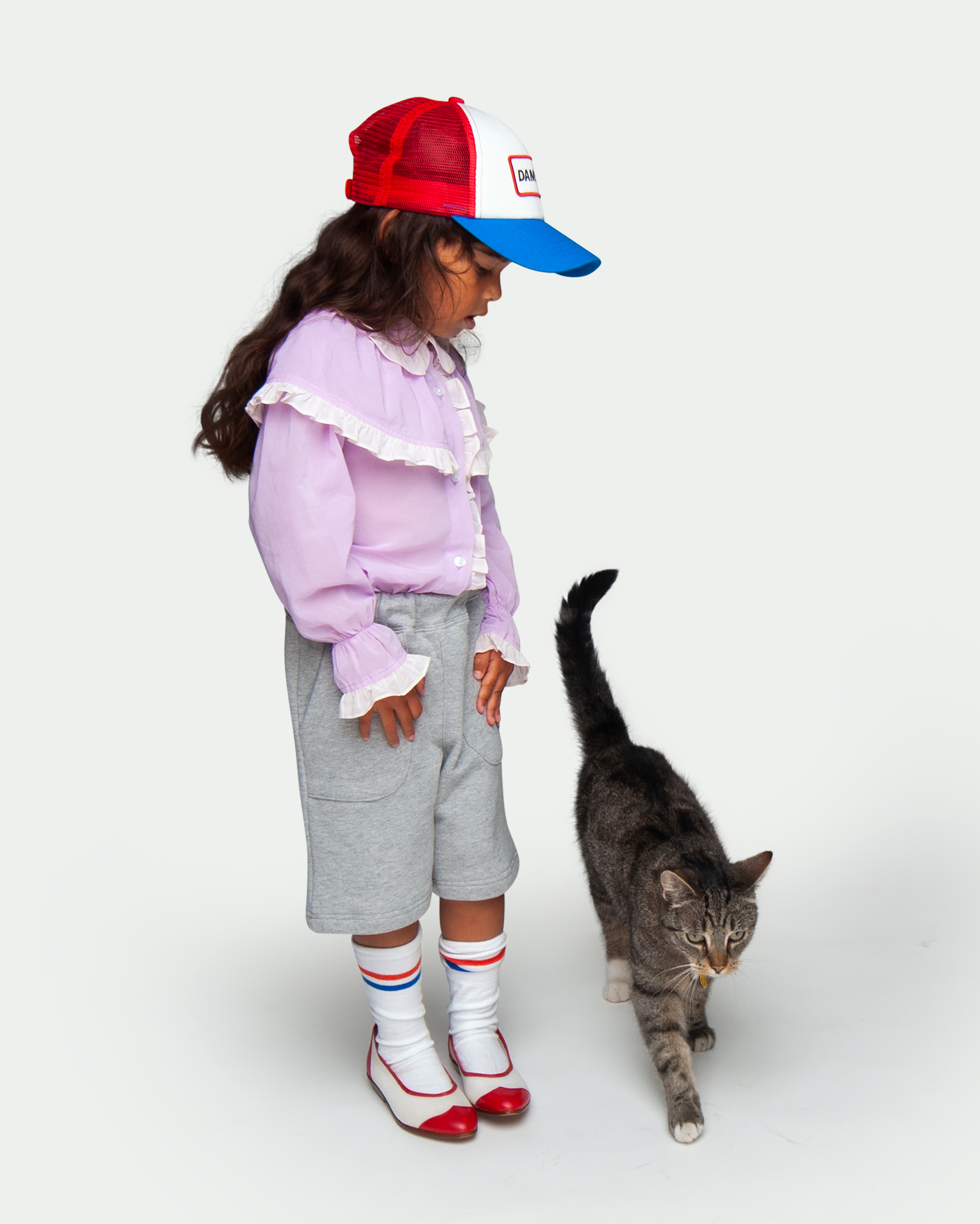Vêtement enfant bio Maedformini Short Handy Horse gris coton bio
