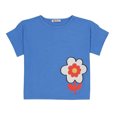 vêtements durables enfants hello simone t-shirt bleu anémone