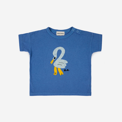 vêtements durables bébés Bobo Choses t-shirt pélican bleu