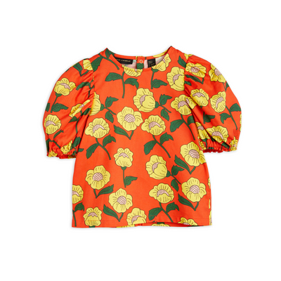 vêtements durables enfants mini rodini blouse fleurs jaunes