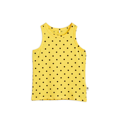 vêtements durables enfants mini rodini débardeur polka jaune
