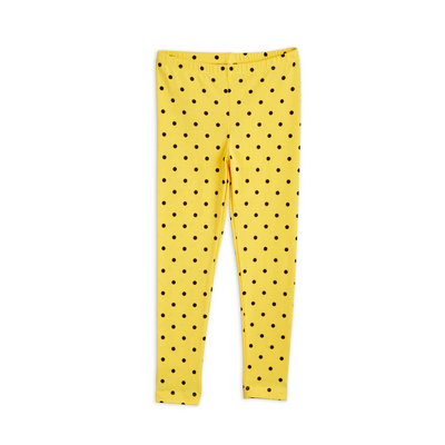 vêtements durables enfants mini rodini legging polka jaune