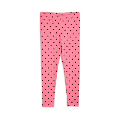 vêtements durables enfants mini rodini legging polka rose