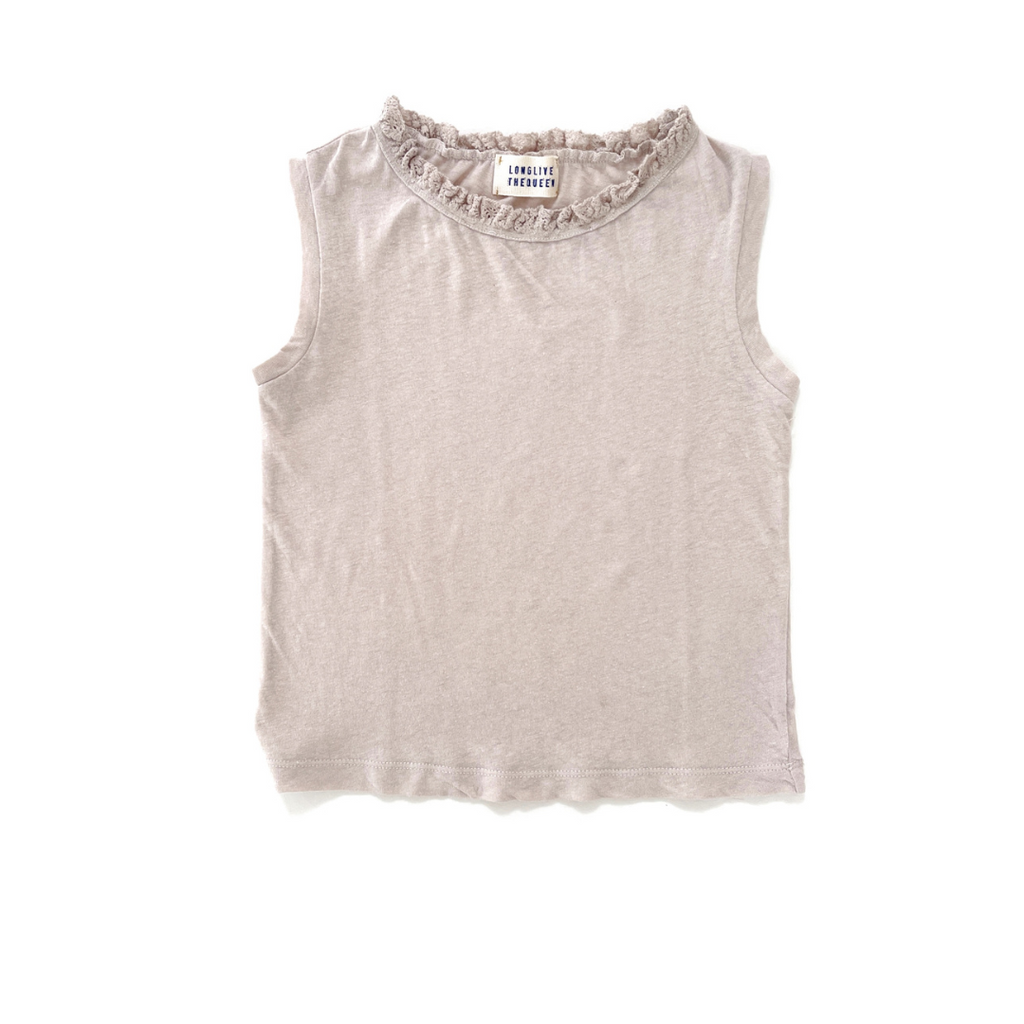 vêtements durables enfants long live the queen top sans manches blanc
