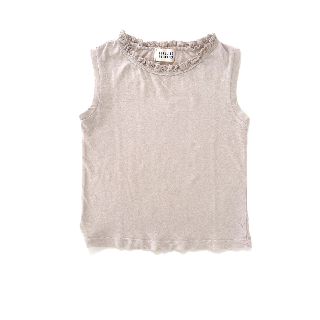 vêtements durables enfants long live the queen top sans manches blanc