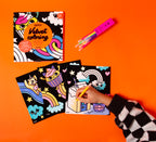 peinture coloriages bio enfants OMY KAWAII COLORIAGE VELOURS